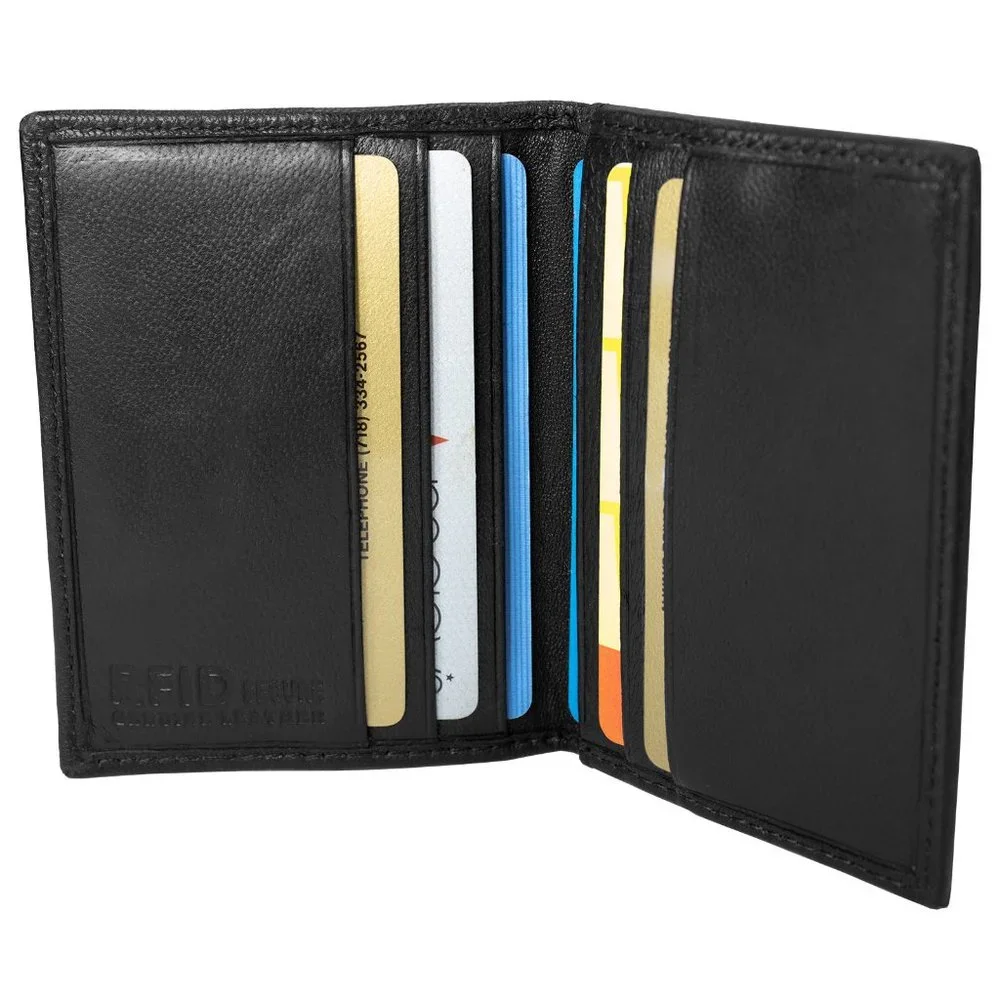 Men Bifold Business Card Holder with RFID Protected
